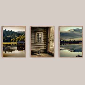 Trio d'Affiches d'Art Mural Moderne